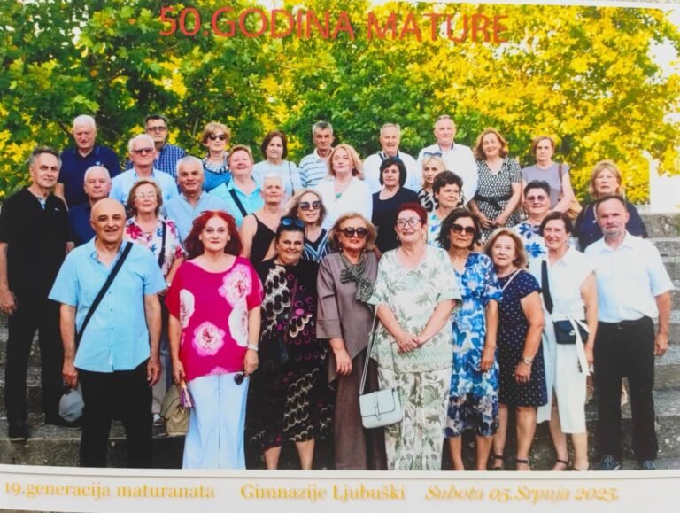 Zlatna generacija ljubuške Gimnazije proslavila 50 godina mature