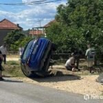 Vozilo sletjelo s ceste u Donjim Radišićima i završilo na boku